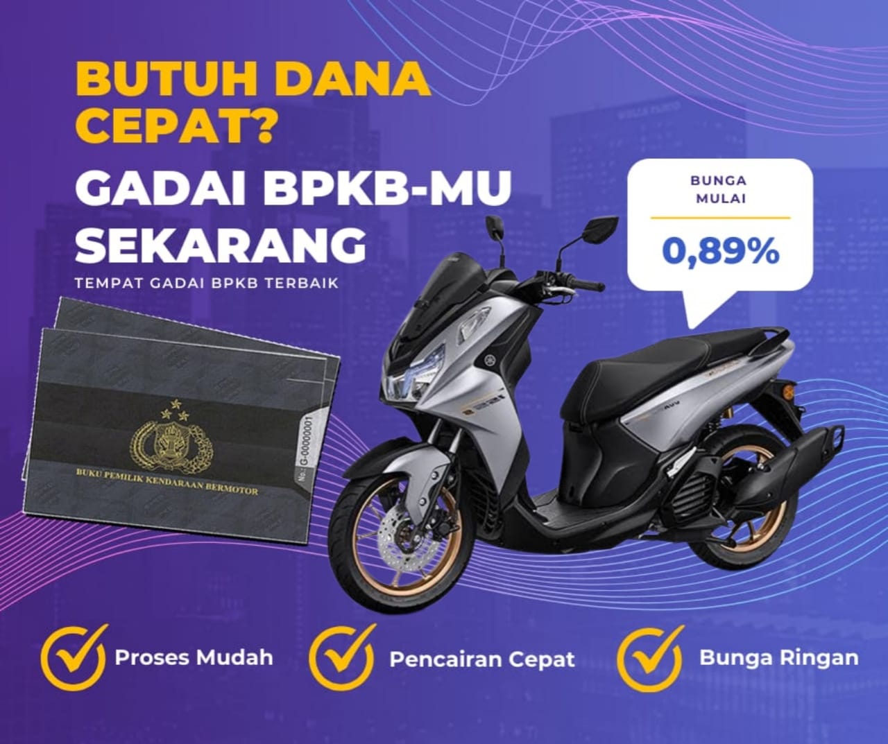 Kredit Jaminan Bpkb Motor Yamaha Lexi S Dapat Dana Berapa? Seperti Ini Simulasinya
